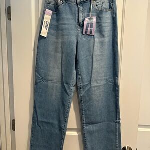 Wax Jean Medium Blue Wide Leg Jeans